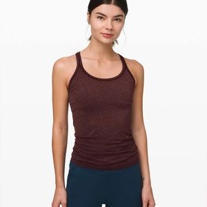 Lululemon Ebb to Street Tank Top Shine Garnet Silver